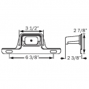 License Light With Steel License Plate Bracket