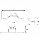 1 LED License Light With Single Piece Molded Bracket