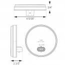 4 Inch Round 10 LED Red Stop/Turn/Tail Light With Weathertight Connection