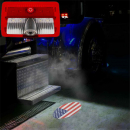 Peterbilt and Kenworth Oval USA Flag Projector LED Door Light - Fits Most Models