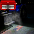 Peterbilt & Kenworth USA Flag Projector LED Door Light - Rectangle Shape