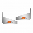 Peterbilt 389 78" Sleeper Extension Panel with 2 LEDs (2014+), Fits G4 LEDs with Amber Lens