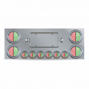 Rear Center Panel with Red to Green Dual Revolution LED Lights - 4x4 Inch & 6x2 Inch