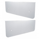 Stainless Steel Front Fender Guards for 2002 Kenworth W900 - Pair with Hardware