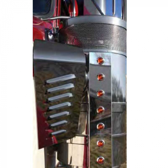 Kenworth 15" Donaldson Air Cleaner Brackets, Fits 2011+, Multiple Light Hole Options, Sold in Pairs