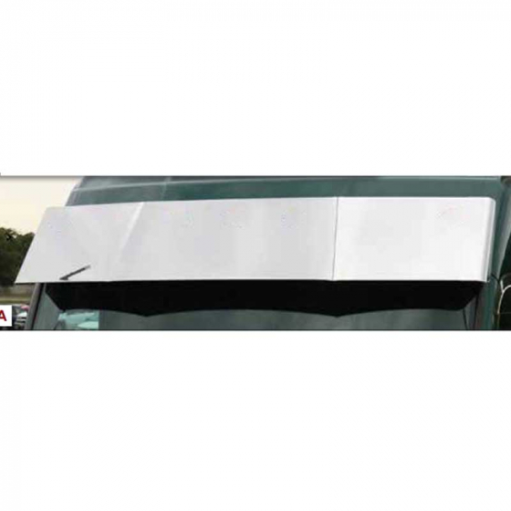 Stainless Steel Blind Mount Drop Visor for Kenworth T680/T880, 15.5", Roadworks, Fits Mid-Roof & Standup Sleeper, No Factory Visor