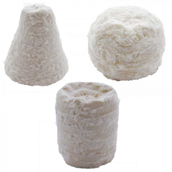 Soft Muslin Goblet Buffs in 6 Options for Finishing Operations - 2-4 Inch, Cone, Cylinder, Round