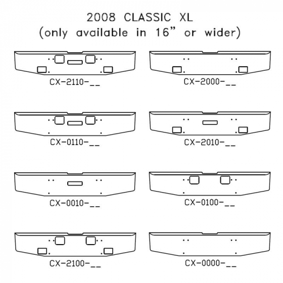 Chrome Steel Bumper for 2008 Freightliner Classic XL - Customizable Options Available