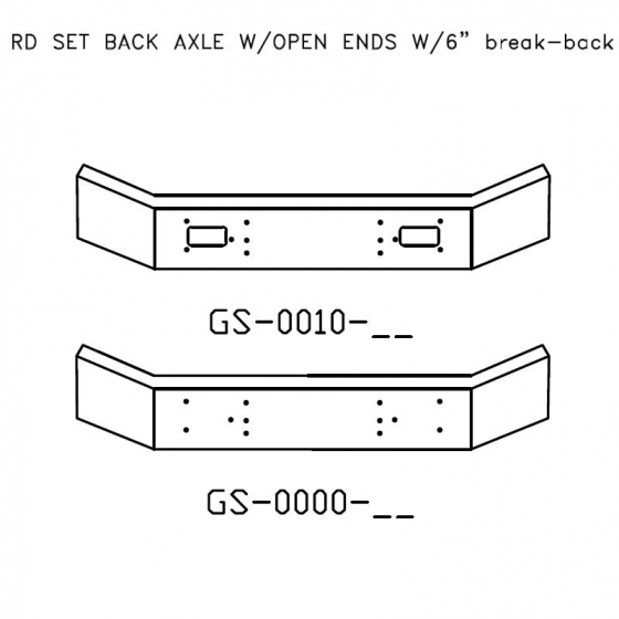 Chrome Steel 6-Inch Break-Back Bumper for Mack RD Set Back Axle - Customizable Options Available