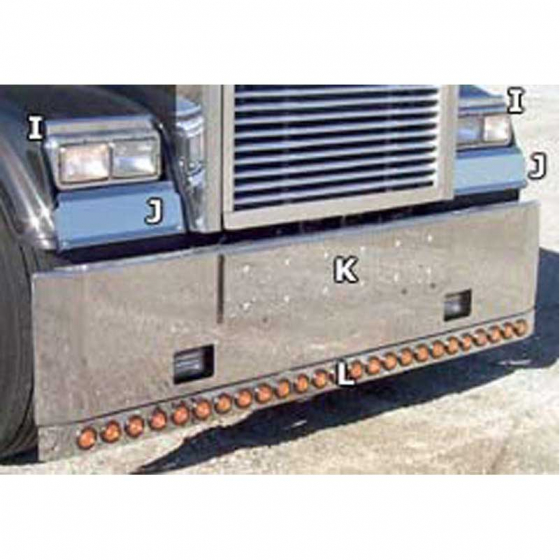 2003 & Earlier Freightliner Classic XL Tow Pin Covers - Roadworks - 3 Plate Options