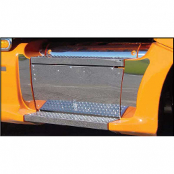 Peterbilt 387 Above Battery/Tool Box Trims - Stainless Steel, 6-Piece Kit, Fits Most Models, Roadworks 1-Year Warranty