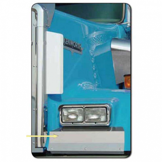 Kenworth W900L Leaned-Back Style Fender Guards - Easy Install, Hardware Included, Pair, 1-Year Warranty