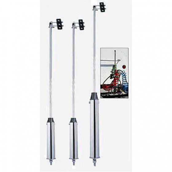 Stainless Steel Swivel Stick Pipe with Hose Holder, Available in 3 Lengths and Diameters, Heavy or Light Duty Options