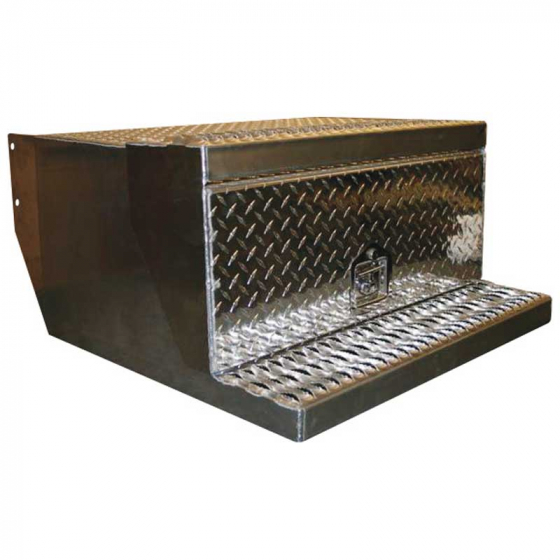 Peterbilt 379, 388, 389 Aluminum Diamond Plated Tool Box with T-Handle and Lock, Heavy Duty, Made in USA