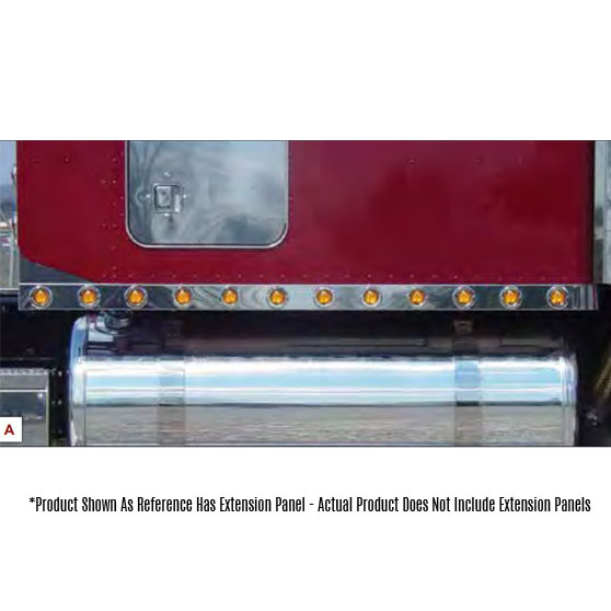 Peterbilt 379, 388, 389 Unibilt Ultracab 2008-2010 70 Inch Sleeper Panels with Lights, No Extension