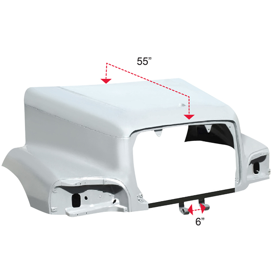 Freightliner Century Class 120 2005+ Fiberglass Hood Replacement