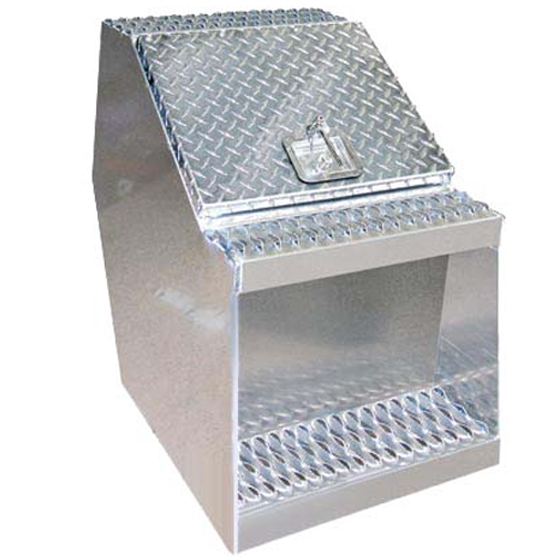 Diamond Plate Aluminum Tool Box With Step