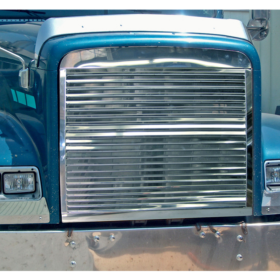 44" x 41" Stainless Steel Grille Insert 20 Louvered Bars For Freightliner