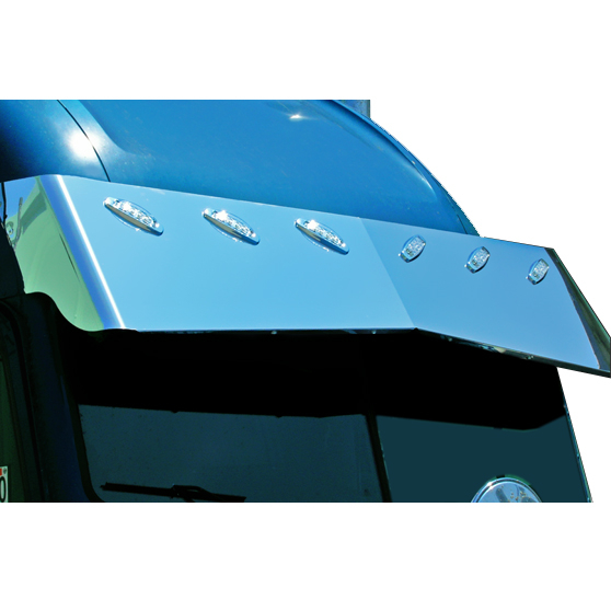 18" x 14" Stainless Steel Bowtie Visor For Freightliner