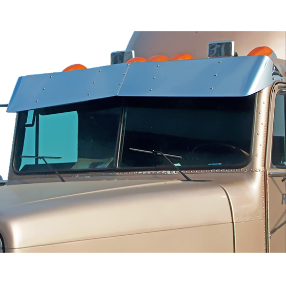 13" x 9" Stainless Steel Bowtie Visor For Freightliner