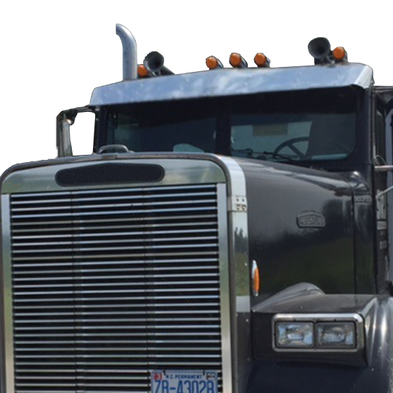 13" x 15" Stainless Steel V Style Visor For Freightliner