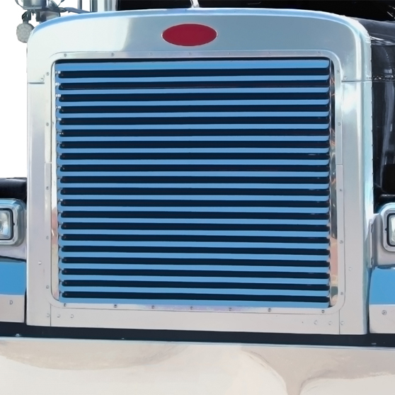 Stainless Steel Grill For Long Peterbilt 379 Hoods