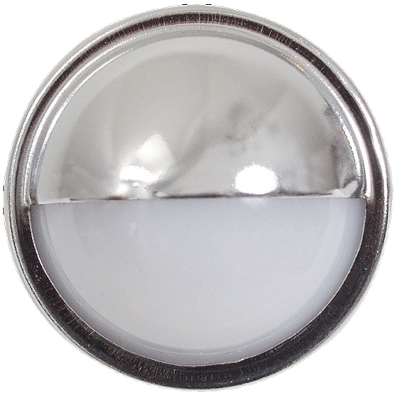 1.5" Round Mini License Light with .180 Male Bullet Plugs and Leads