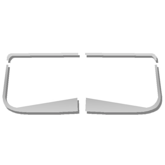 Kenworth W900 Large Windshield Trim for Curved Windows - Durable and Perfect Fit