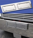 Freightliner Bumper Face License Plate Holder - 2 Plates - Easy Install with Existing Bumper Bolts