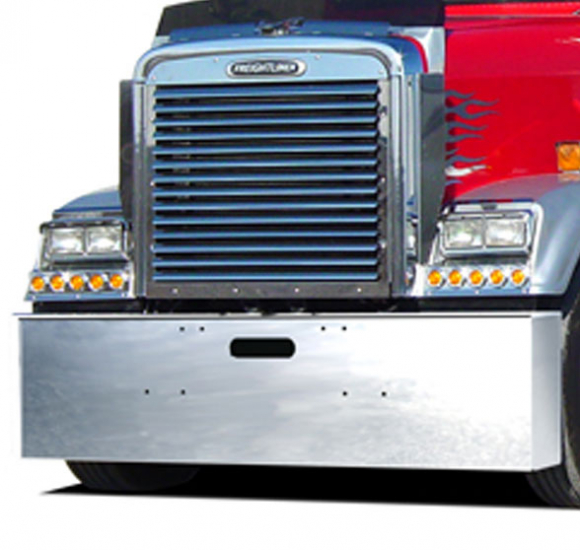 Freightliner Classic 2003 Chrome Plated Mitered Bumper with Tow Hole