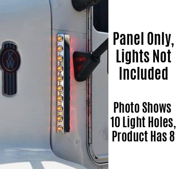 Peterbilt 17 Inch Filter Light Panel with 8 Light Holes - Durable and Customizable