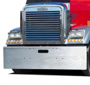 Freightliner Classic 2003 Chrome Plated Box Bumper with Tow Hole - Heavy Duty 7 Gauge Standard Mount