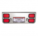 Rear Center Panel with Four Red Rectangular LED Lights - Universal Fit